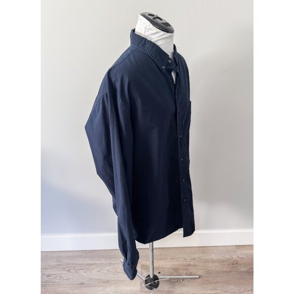 Uniqlo Navy Button Down Shirt - Picture 4 of 9